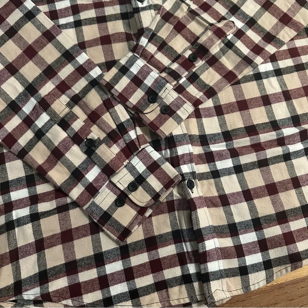 NWT! Men’s PacSun Plaid Button-Down Shirt, 100% Cotton, Western, Large - Picture 5 of 9